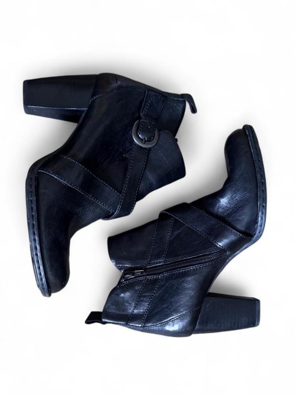 Born Black Leather booties